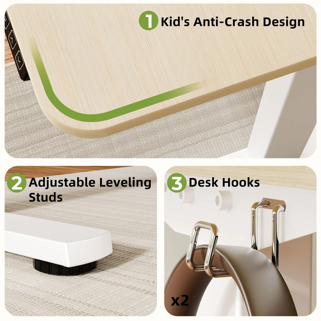 Versatile ergonomic electric standing desk. A sturdy, height adjustable computer table for your home office.
