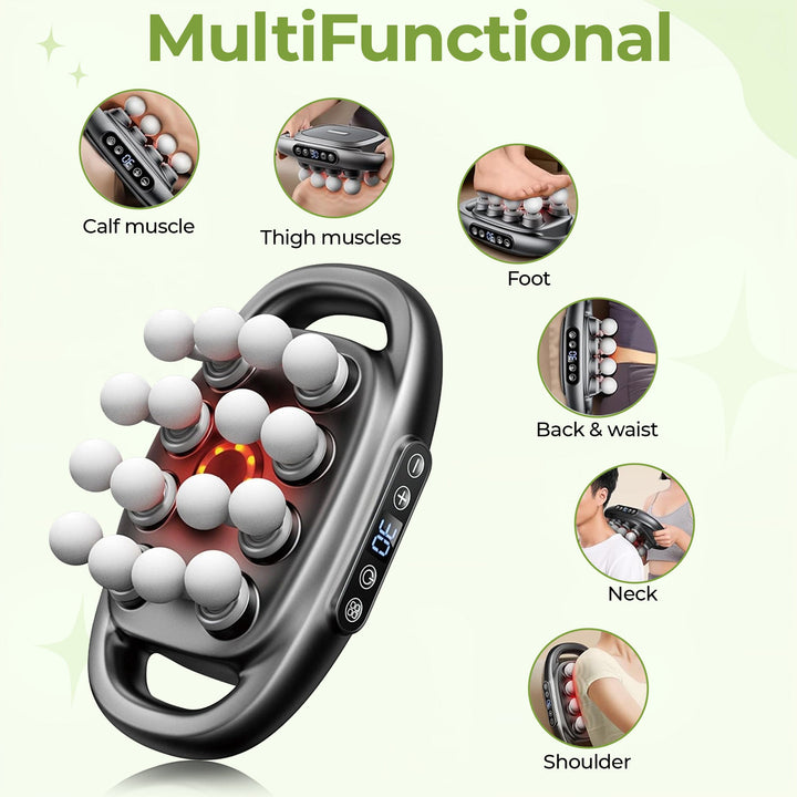 Ergonomic unisex multi-intensity massager for effective muscle therapy & deep tissue pain relief. Enhances body care.