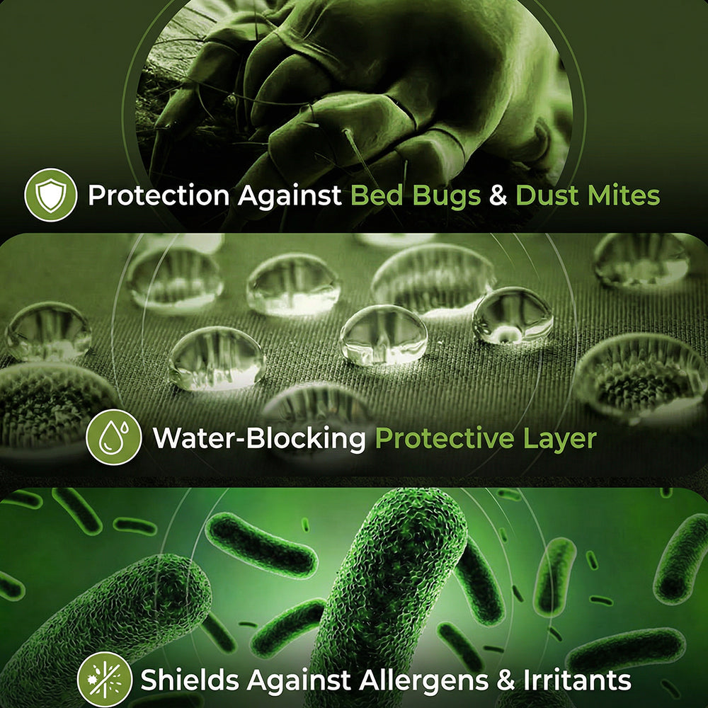 Durable waterproof pillowcase protector with a soft finish, ideal for hygienic and fresh bedding comfort.