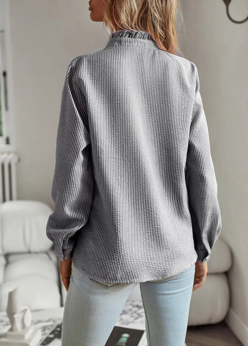Stylish comfort women's blouse, perfect for a chic and versatile fashion look. Womens apparel.