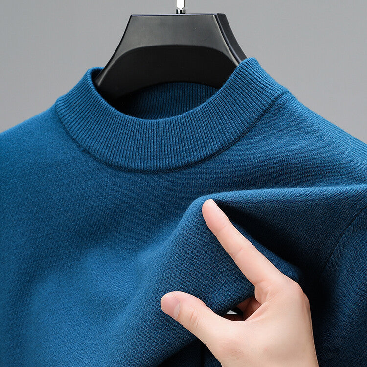 Warm men's knit jumper for autumn layering & winter fashion. Enjoy elegant comfort & a sophisticated look.