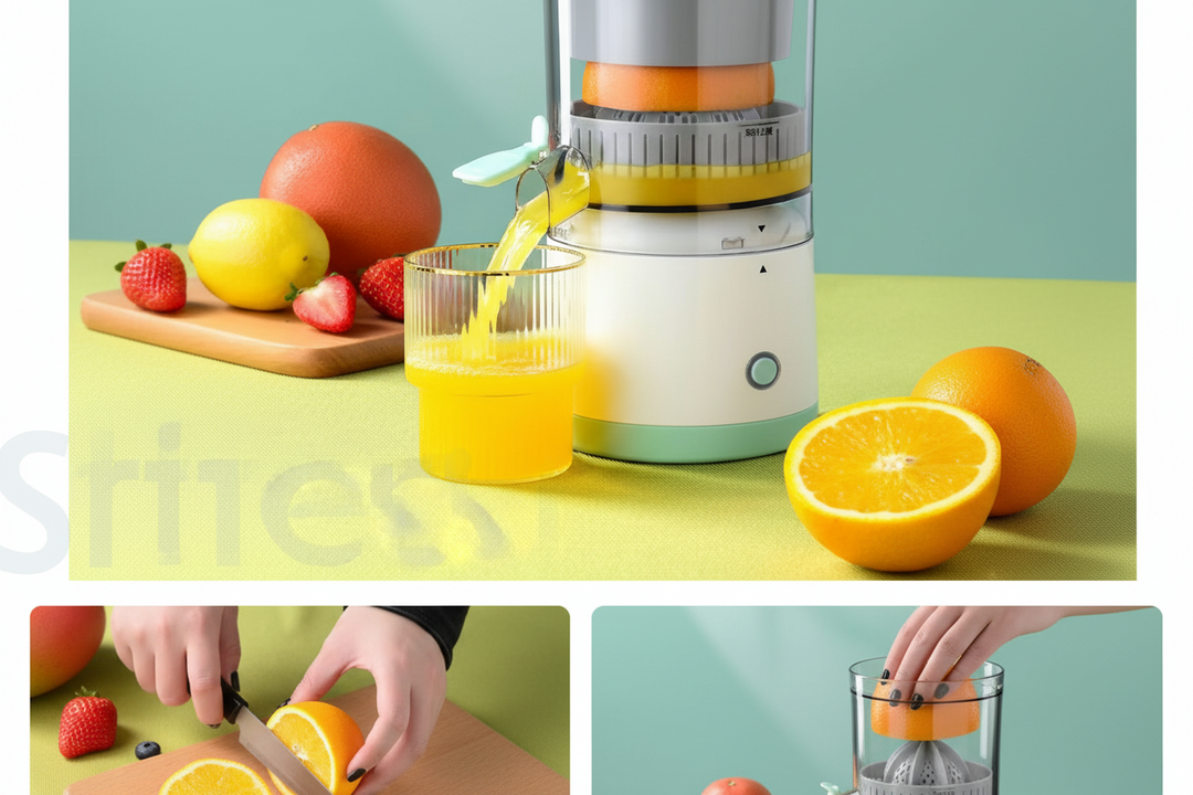 Powerful Electric Orange Juicer & Lemon Press, ensuring effortless fresh fruit juice for any home kitchen.