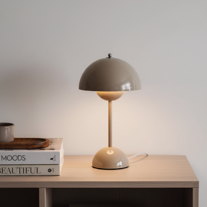 Unisex Wireless LED Table Lamp, RadiantOrb, offering dimmable, ambient light for modern home decor.