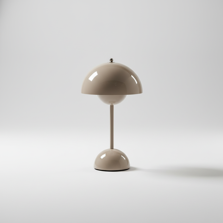 Portable RadiantOrb LED lamp, a stylish wireless accent light perfect for bedroom or office desks.