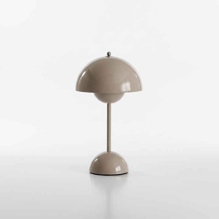 Dimmable wireless RadiantOrb LED lamp creating warm ambient lighting, ideal for cozy living spaces.