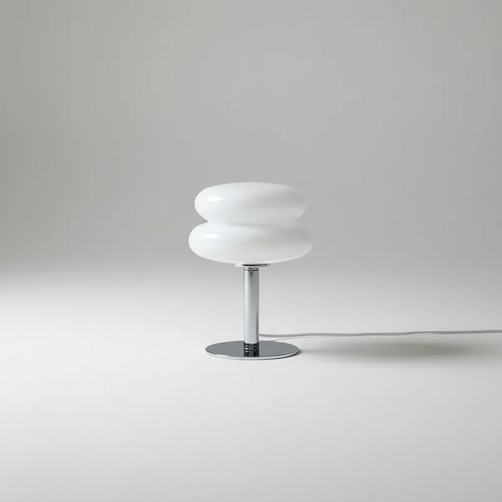 Modulight: a wireless, dimmable LED table lamp inspired by Italian Bauhaus, offering retro ambient light.