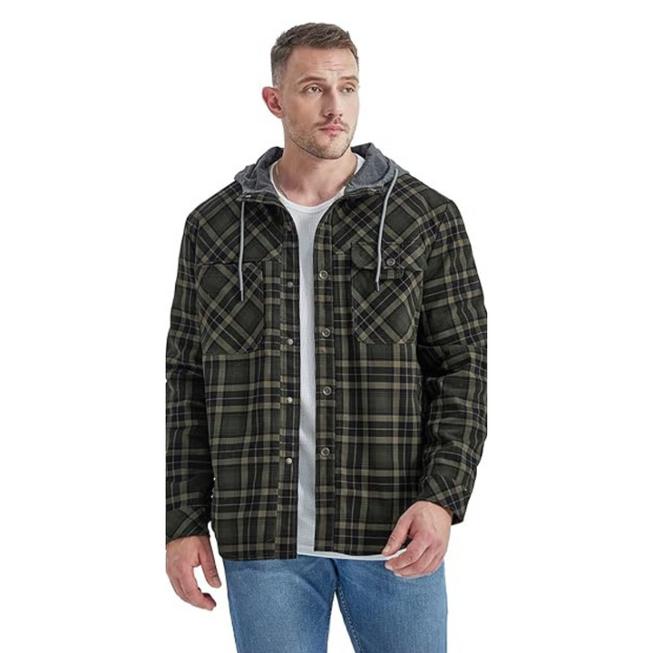 Versatile men's Ragnar casual plaid jacket, insulated for warmth, water-repellent for everyday outdoor use.