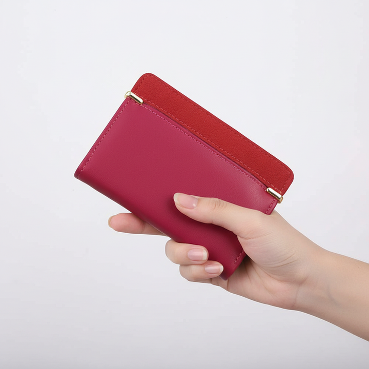 Gift-ready WalletFolio women's compact wallet, a practical & chic PU leather accessory.