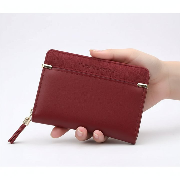 WalletFolio: The stylish women's compact PU leather wallet, perfect for cards & coins.