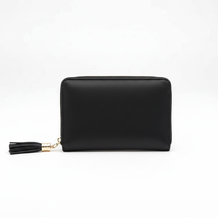 WalletFolio compact PU leather wallet with multiple card slots & secure coin purse for women.