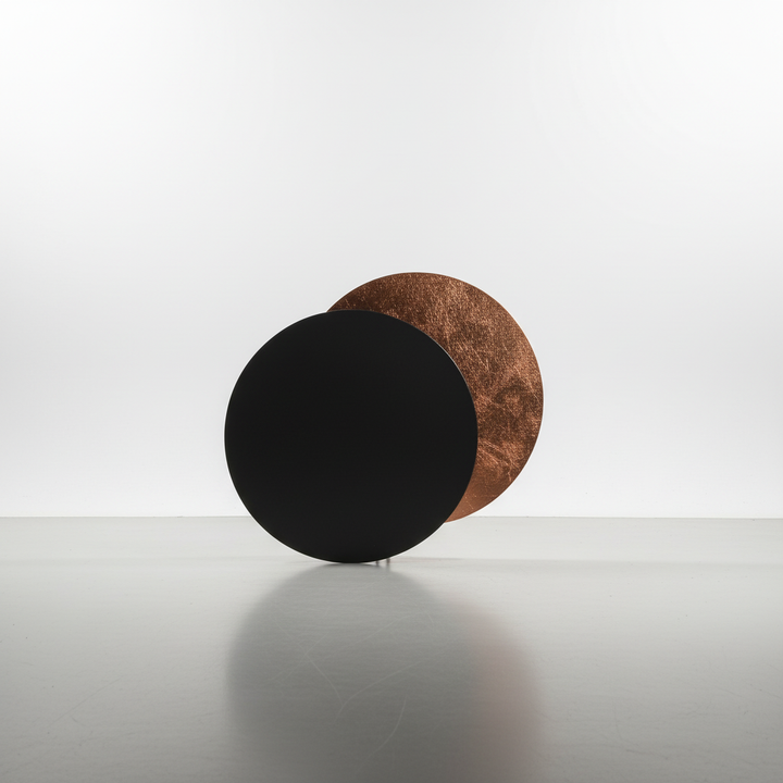 Stylish EclipseHalo LED wall sconce, modern design with an artistic touch. Perfect for contemporary home decor.