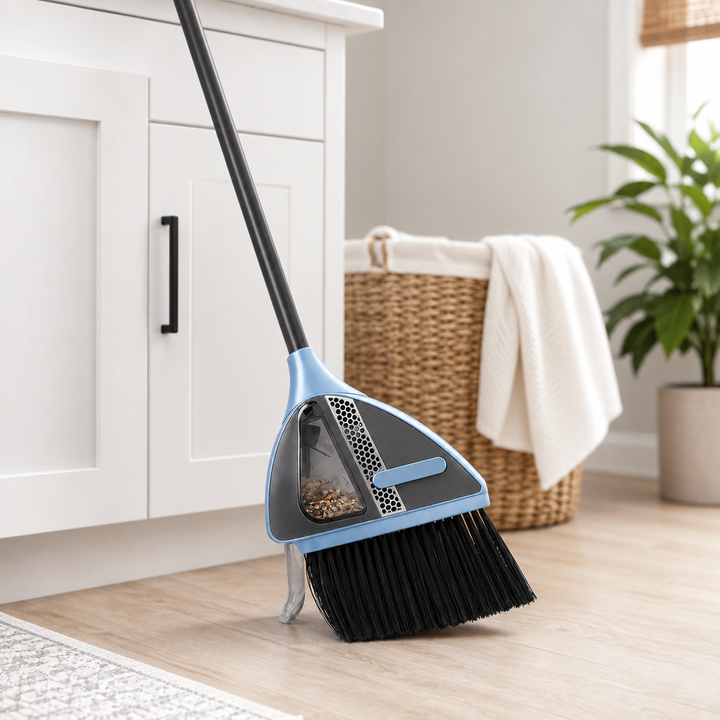 Efficient lightweight cordless vacuum broom, perfect for easy sweeping & hard floor cleaning at home.