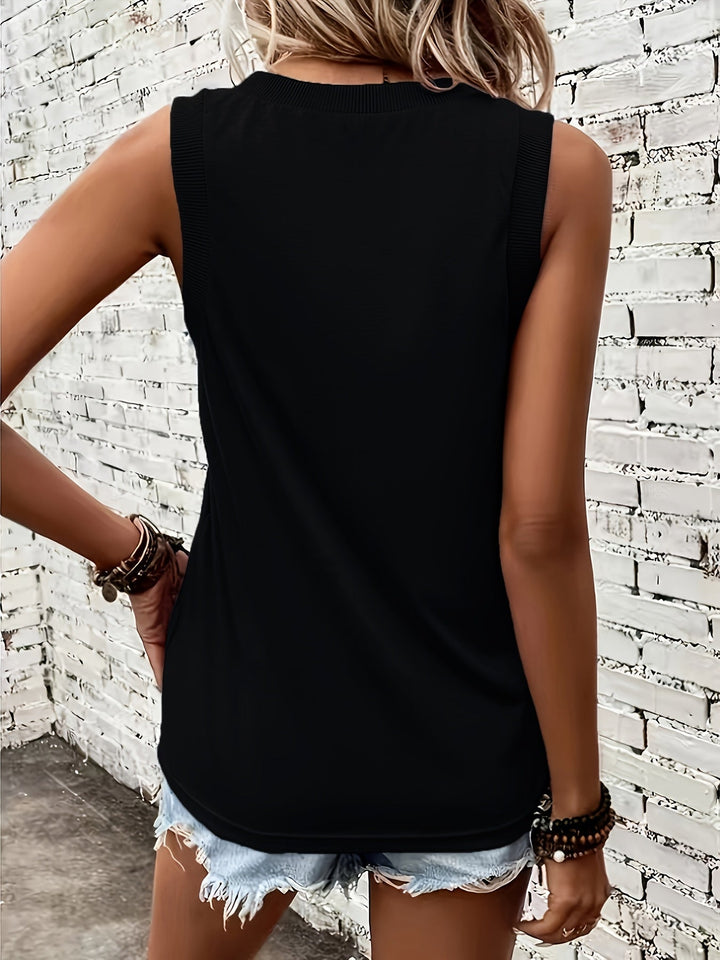 Women's breathable sleeveless tank top, essential for warm weather and everyday style.