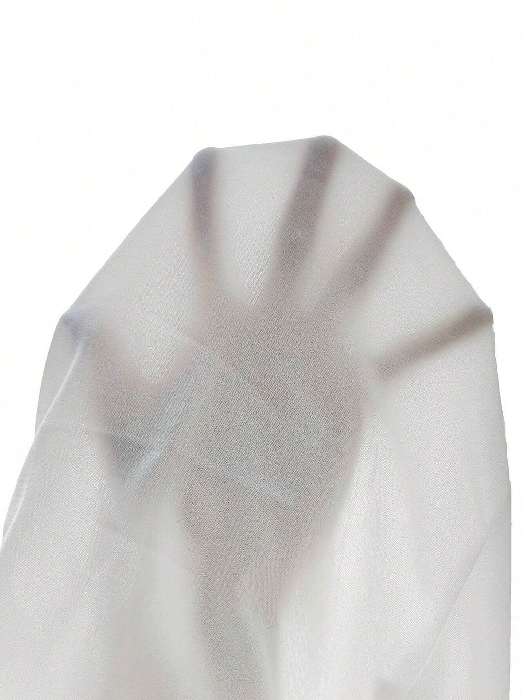Professional women's bishop sleeve blouse. Elegant workwear top with a sophisticated draped neckline.