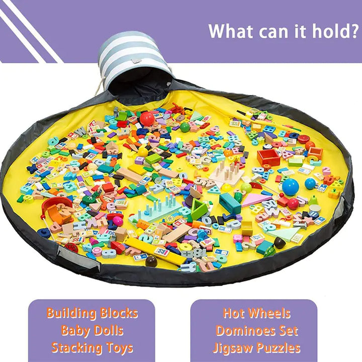 Baby essentials: soft play mat and toy organizer for a tidy nursery and active play.