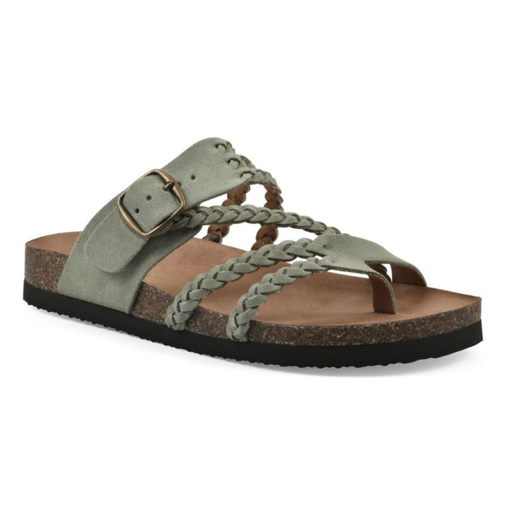 Elegant women's cork sandals, perfect for stylish summer comfort & casual wear.
