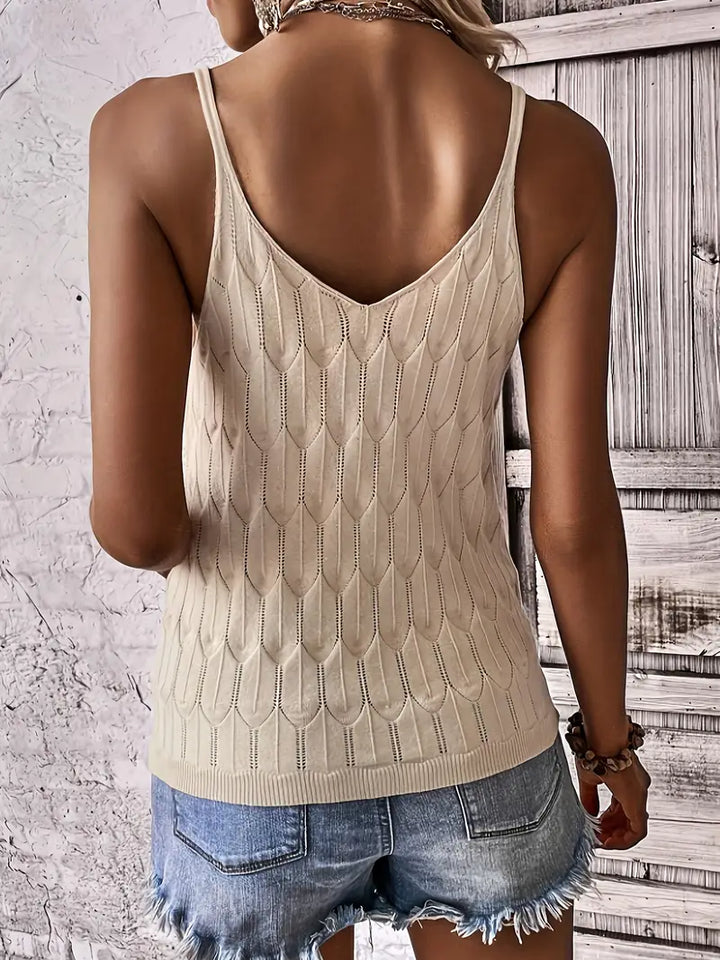 Go-to women's V-neck tank, a must-have for versatile layering and effortless style.