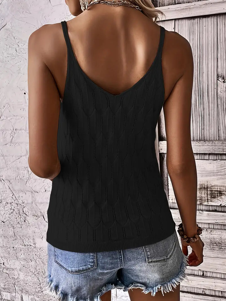 Elegant women's V-neck tank, suitable for both casual and dressier summer looks.