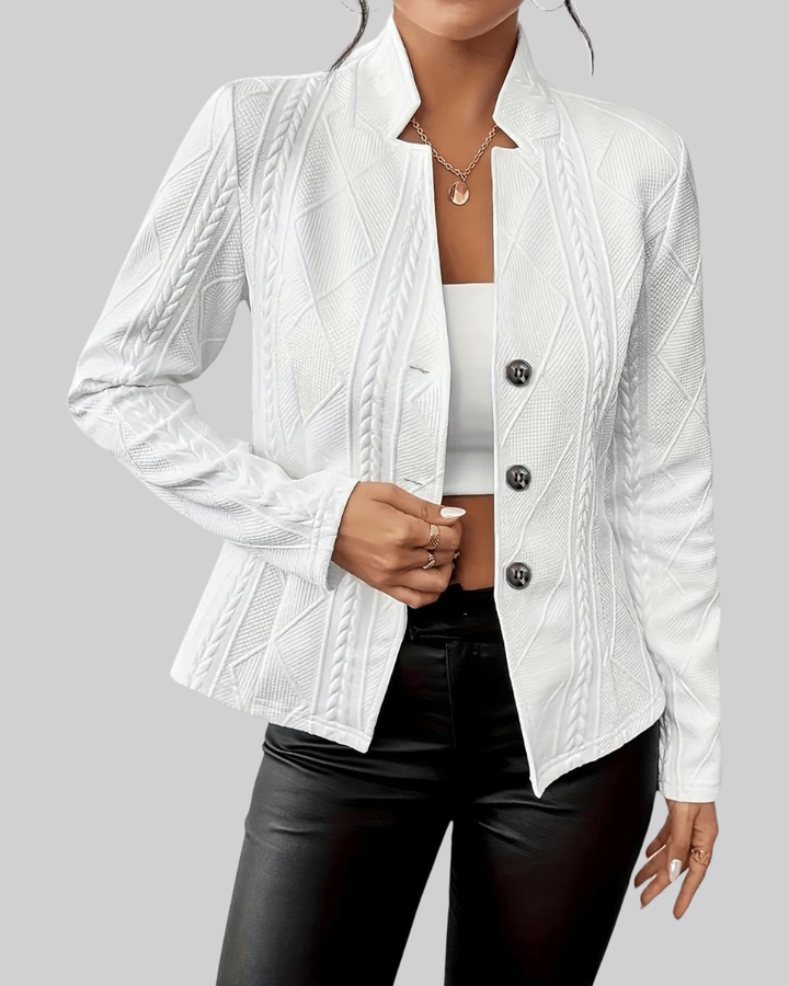 Women's tailored blazer, professional and elegant for office fashion.