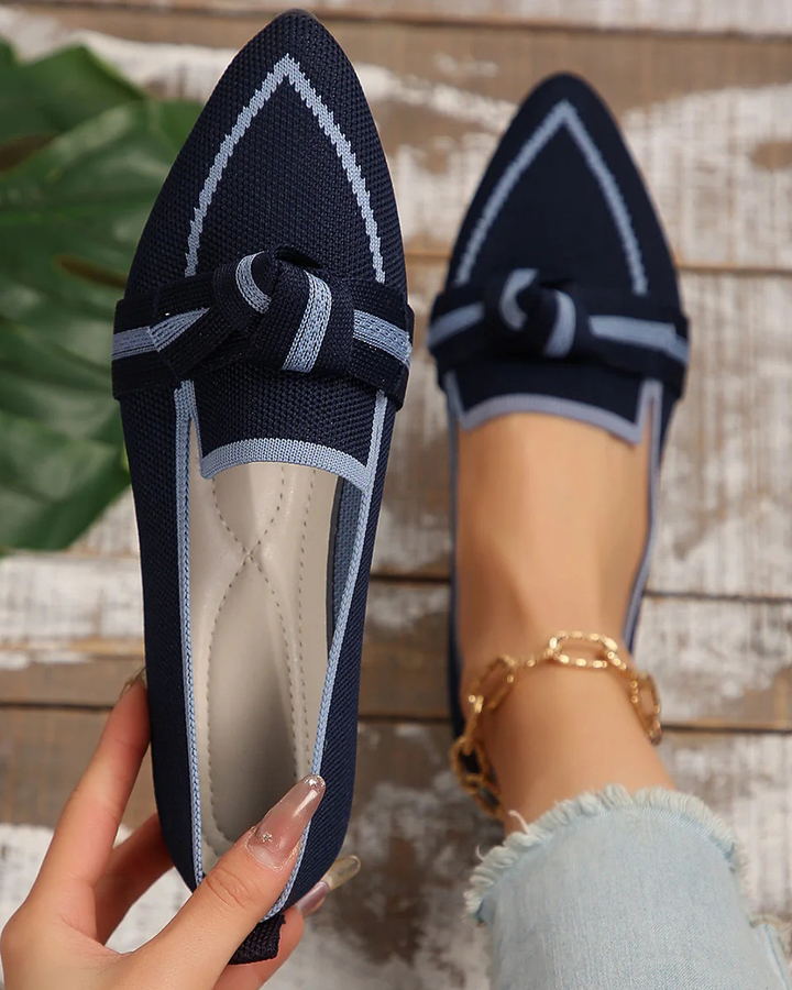 Easy slip-on women's pointed-toe loafers, combining comfort and versatile style for work & casual outfits.