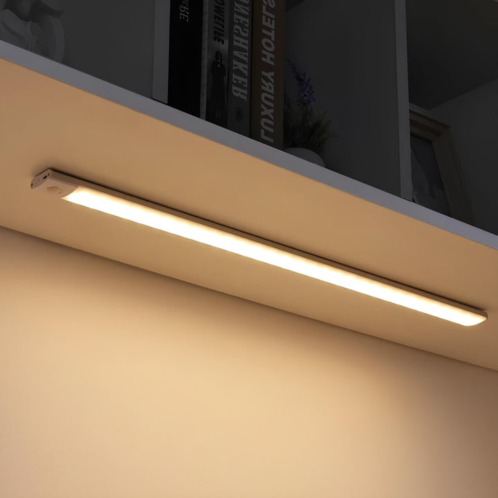 Easy install LED motion sensing light strip; ideal for kitchen, pantry, or wardrobe lighting.