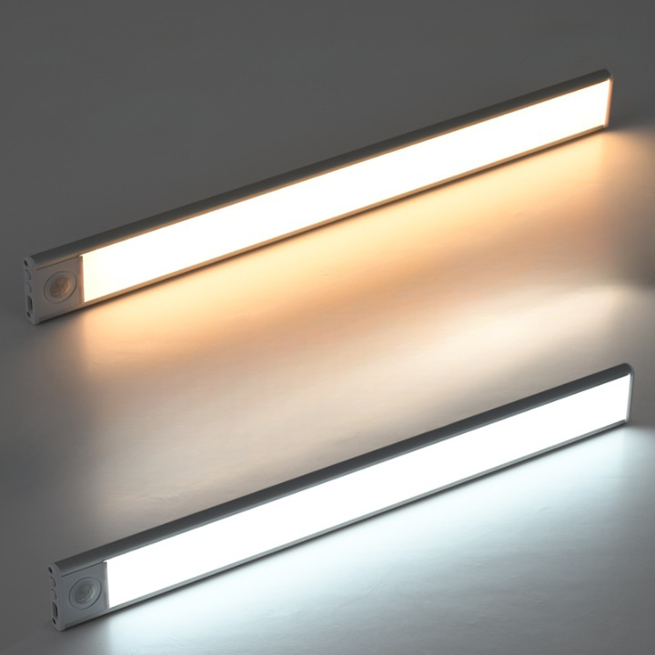 Bright, wireless LED closet light with motion sensor, USB rechargeable for convenient indoor use.