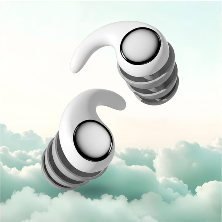 Ultra-soft, comfortable earplugs offering quiet, peaceful sleep and deep relaxation.