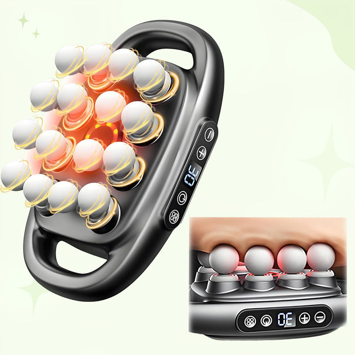 Unisex multi-intensity massager for custom muscle relaxation & deep tissue pain relief. Portable wellness device.