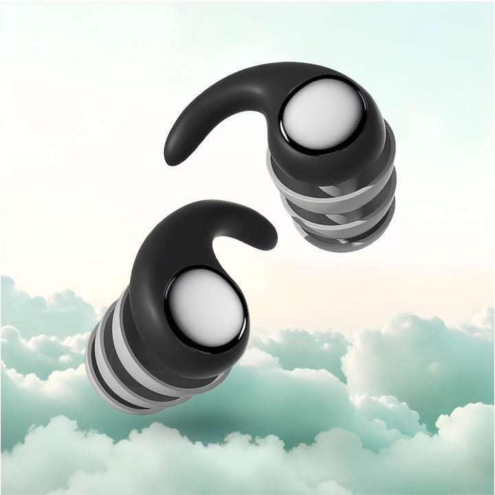 Unisex noise cancelling earplugs for peaceful sleep & quiet relaxation.
