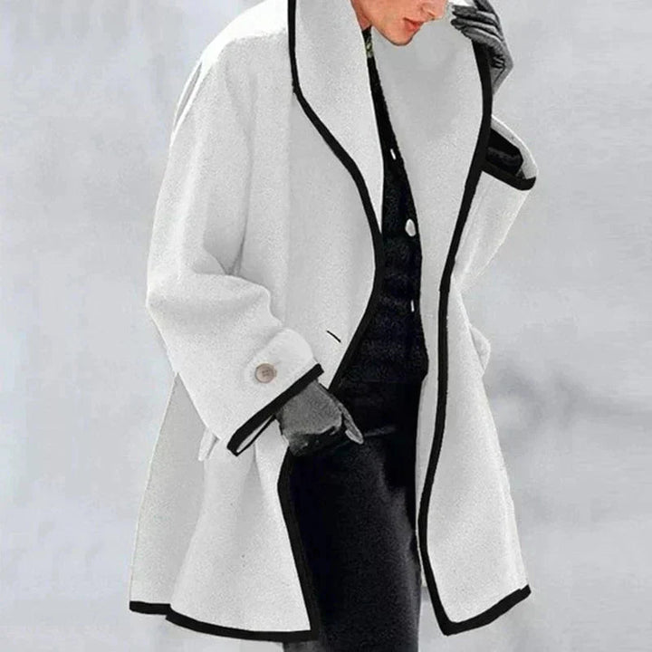 Elegant Women's Plus Size Double-Breasted Jacket for a sophisticated look. Perfect curvy outerwear.