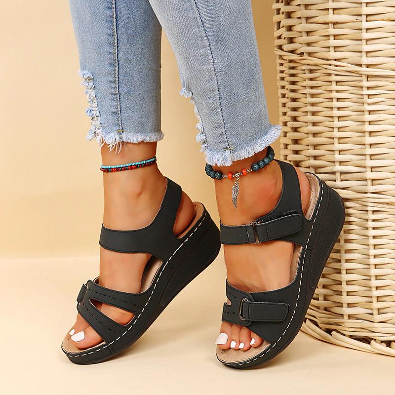 Comfortable women's adjustable orthopedic sandals. Provides all-day pain relief with excellent arch support.