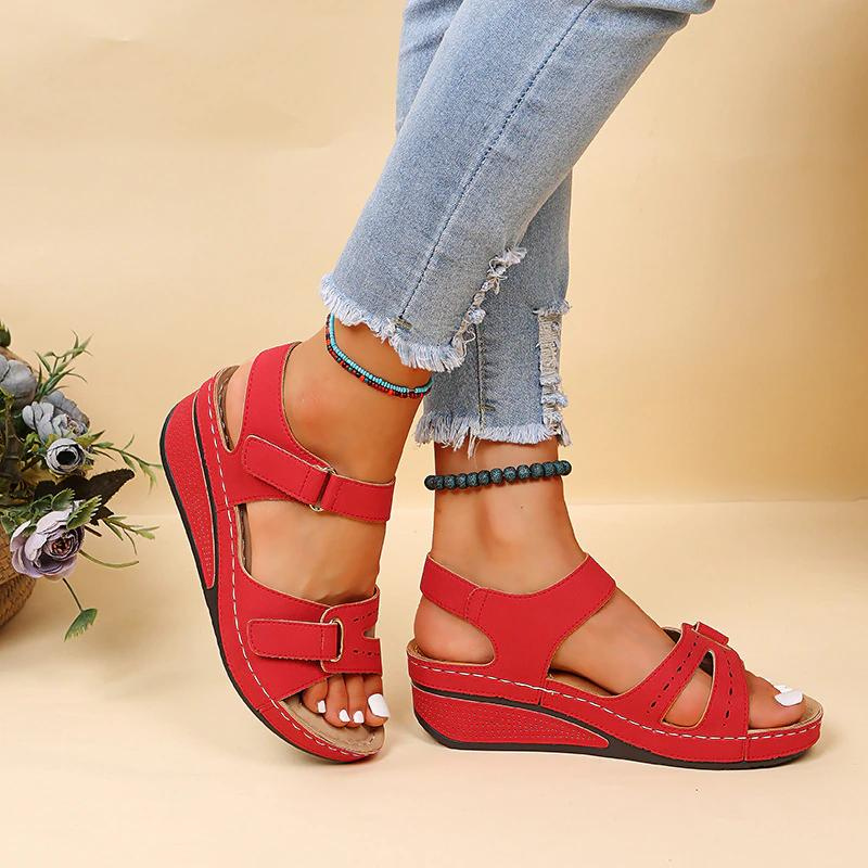 Adjustable strap orthopedic sandals for women, ensuring a custom, secure fit & personalized comfort.