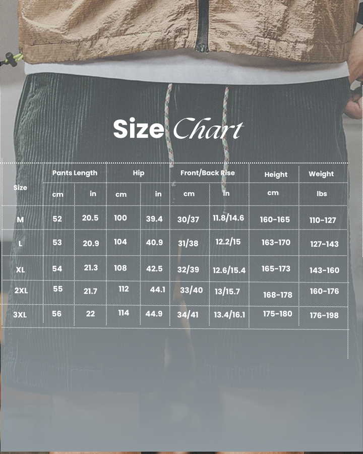 Men's casual summer corduroy shorts, offering a relaxed fit, perfect for beachwear and daily fashion.