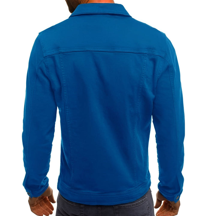 Casual men's lightweight jacket featuring button-front closure, essential everyday outerwear.