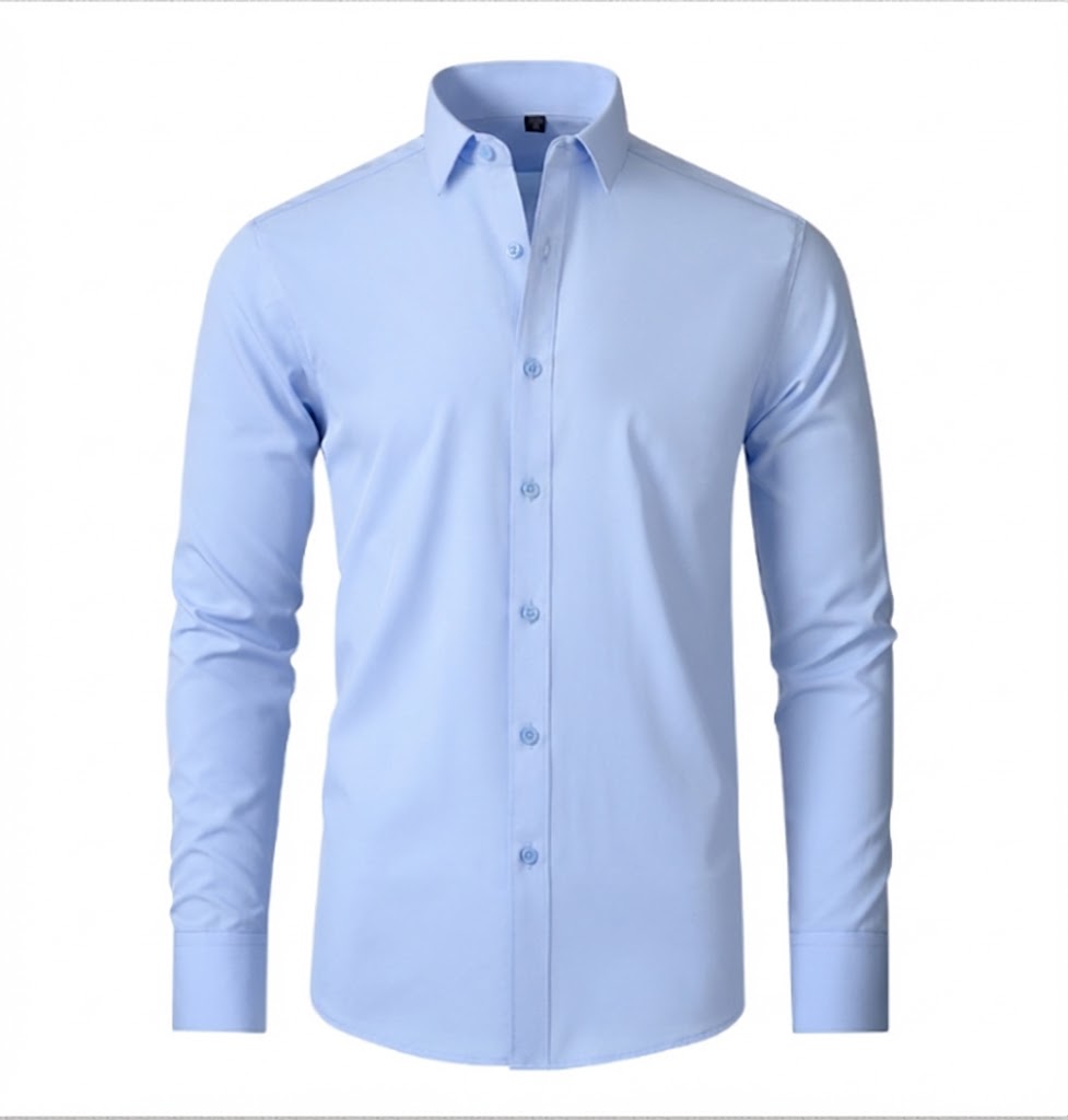 Fashionable Men's Slim Fit Long Sleeve Shirt, elegant & sharp men's office wear.