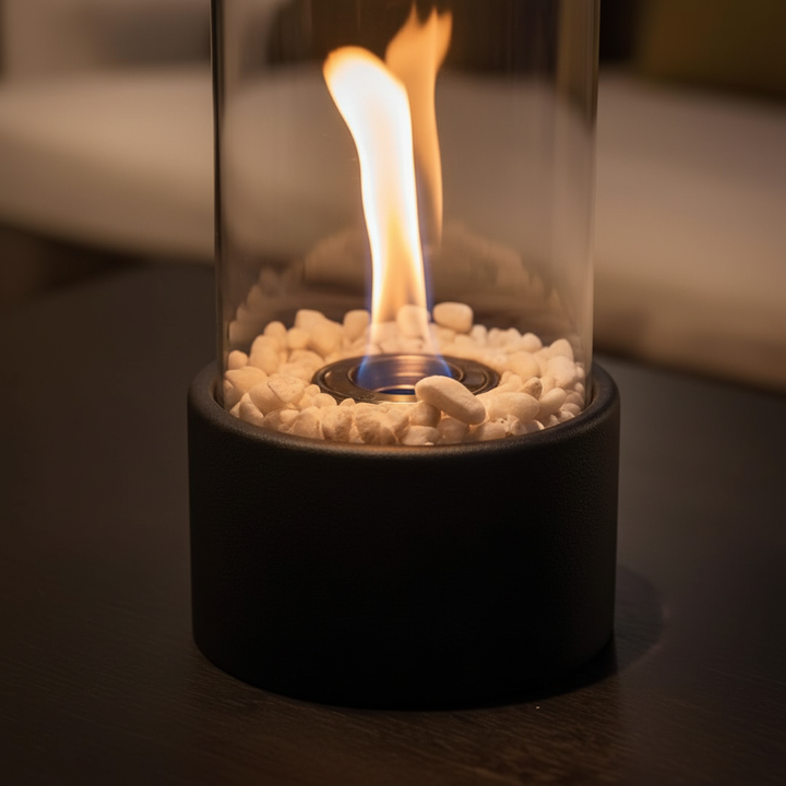 HearthLume elegant decorative metal lantern. Creates warm mood lighting & inviting home ambiance.