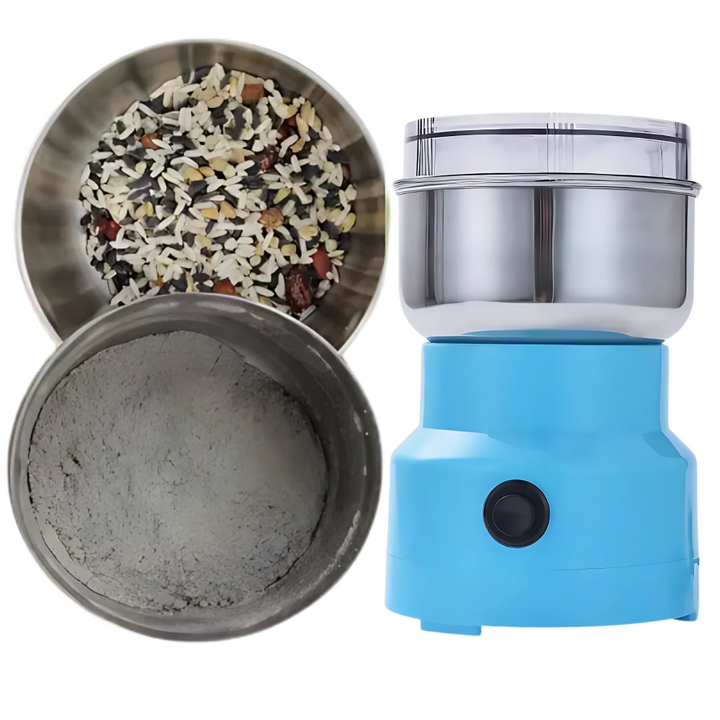 Grind fresh ingredients easily with this mini electric food grinder, featuring strong stainless steel blades.