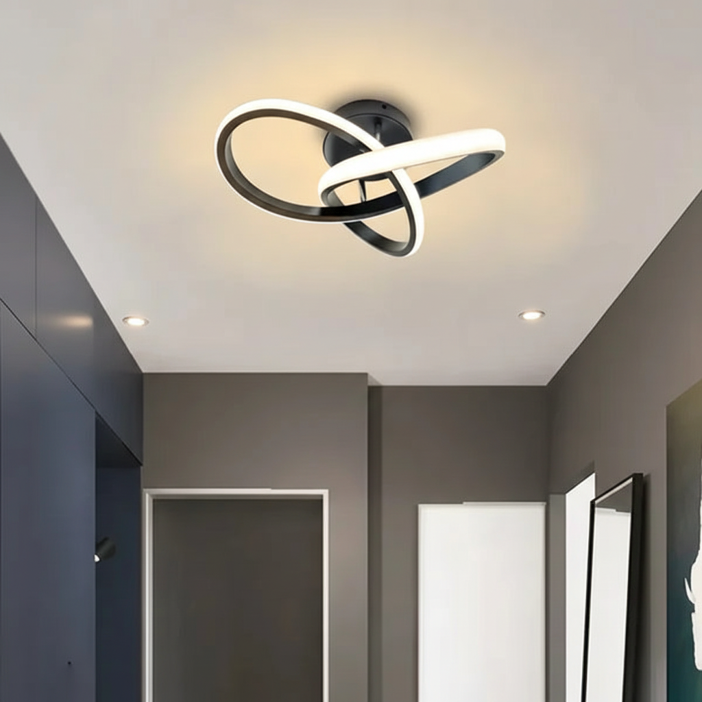 Modern LED ceiling light with stylish contemporary design, perfect for home illumination.