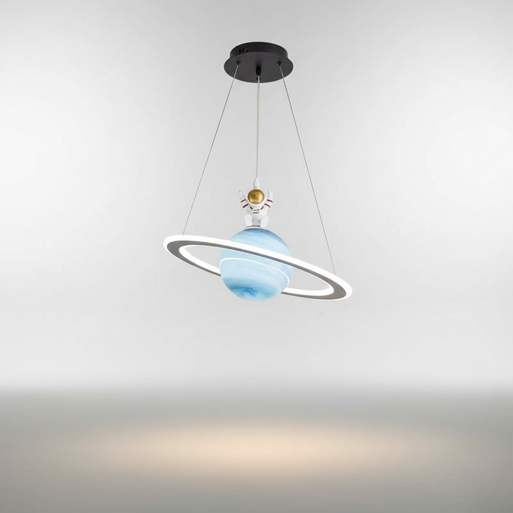 Nursery decor: LunaOrbit Modern Kids' Planet Pendant Light, a unique and magical night light.