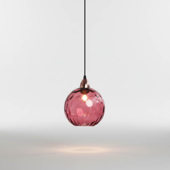 Sleek chrome GleamBall modern orb pendant light, contemporary statement ceiling lamp for living rooms.