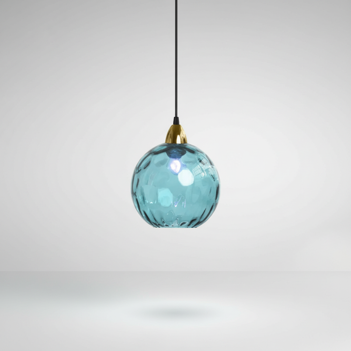 Minimalist GleamBall orb pendant light, a sleek modern ceiling lamp enhancing contemporary home decor.