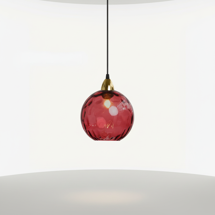 Decorative GleamBall orb pendant light, a modern statement piece for contemporary interior design.