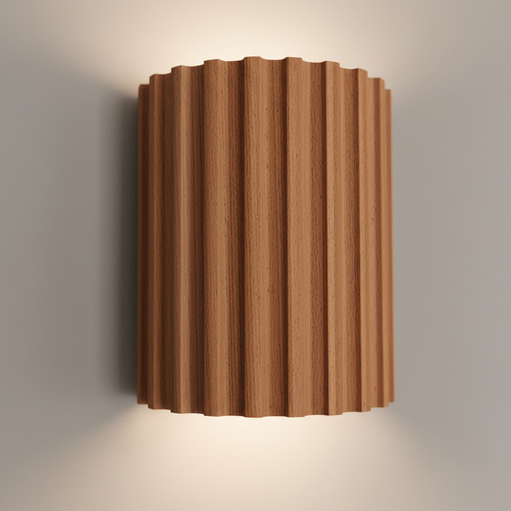 Decorative modern resin wall lamp, enhancing interior design with sculptural form & soft ambient light.