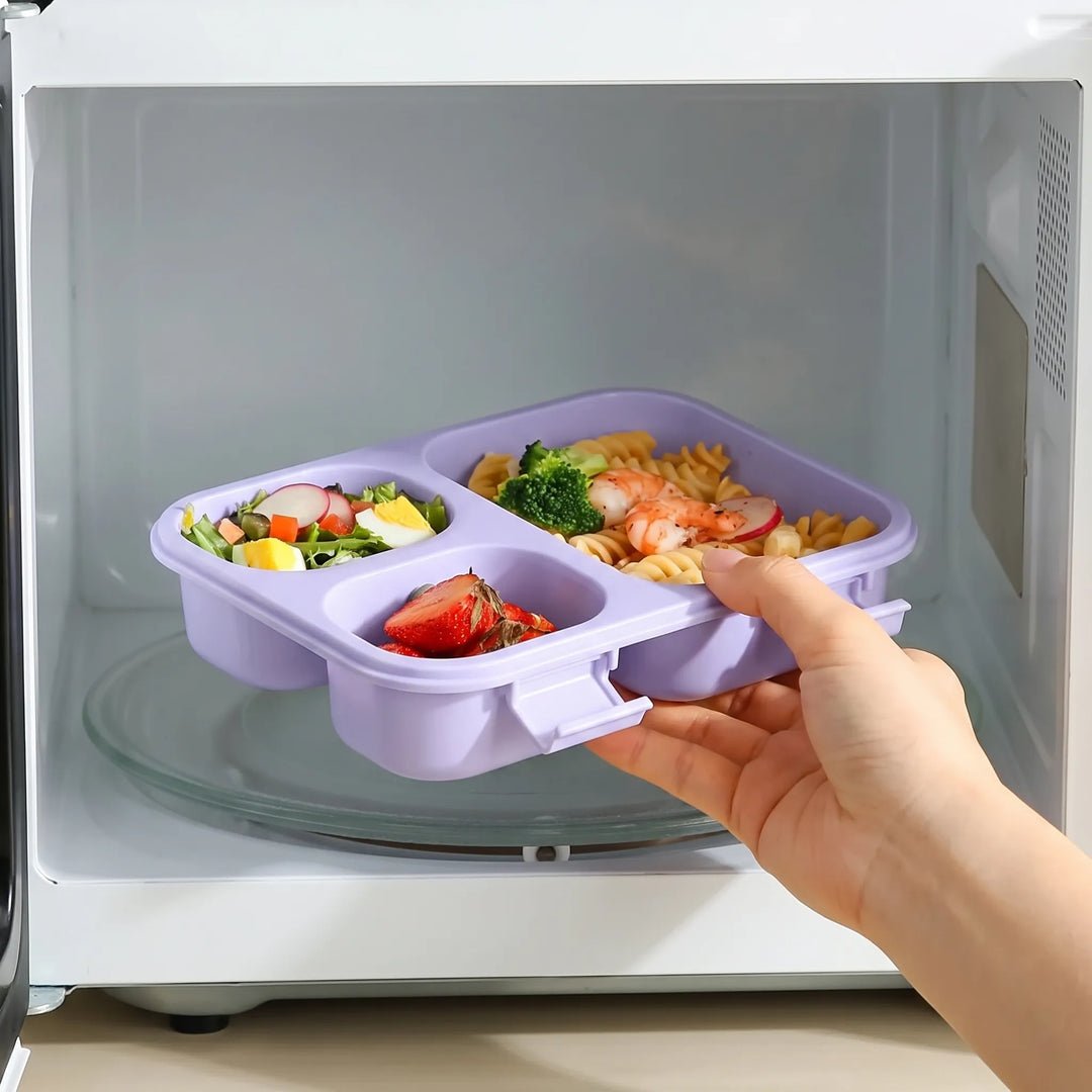 Kids' leak-proof multi-compartment lunch container, ideal for school lunch & healthy meal prep.