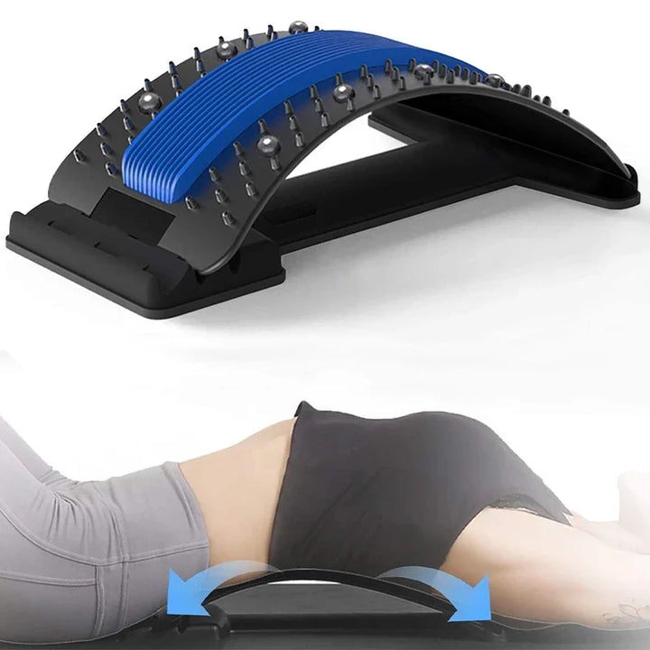 Posture corrector back stretcher for spinal alignment, improving flexibility & back health.