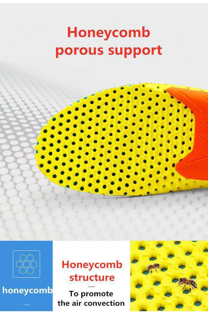 Comfortable arch support insoles, unisex design for all-day foot pain relief & cushioning.