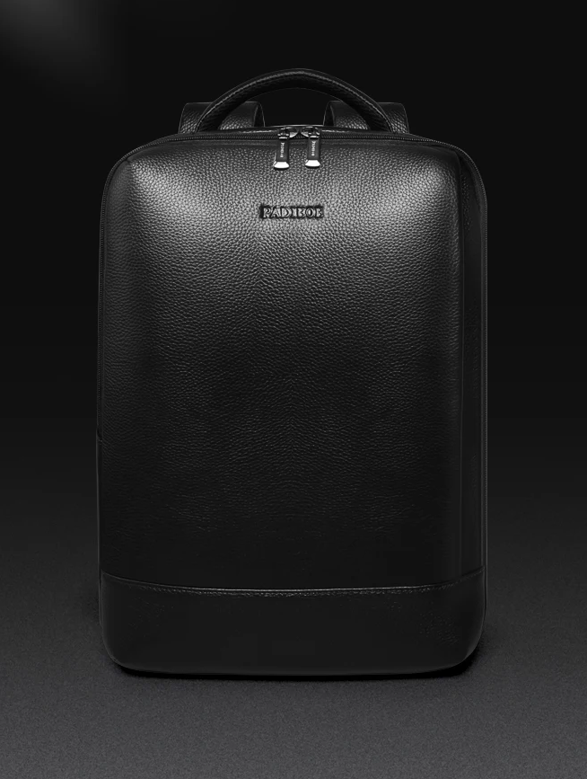 Durable LeatherMax men's business backpack, stylish and versatile, great for daily commute or as a school bag.