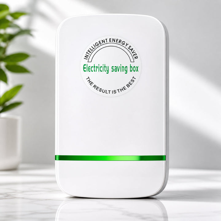 Smart home eco-friendly power saver plug for efficient voltage control. Lowers electricity consumption.