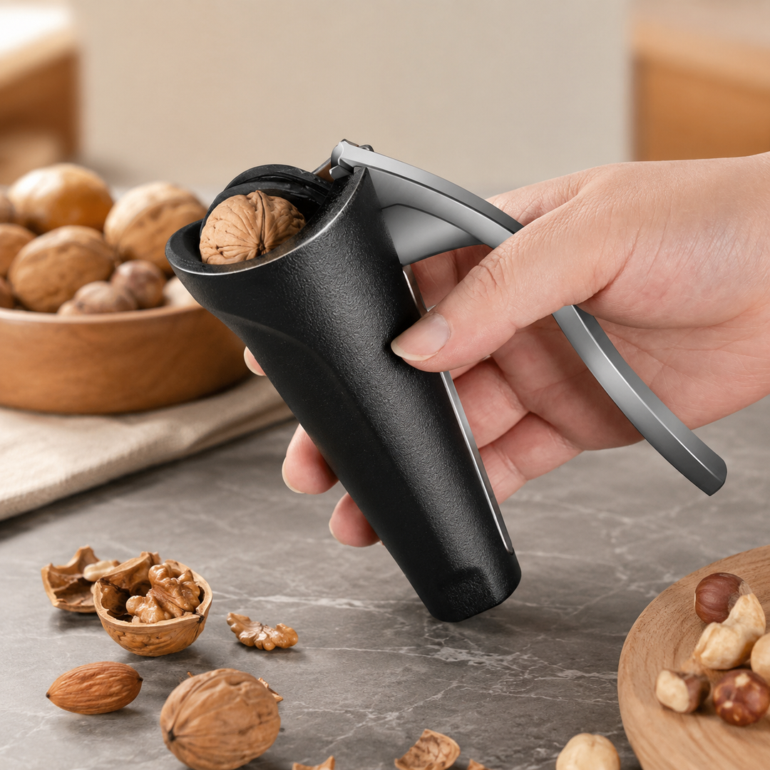 Sleek, premium nut cracker with comfortable grip for easy nut opening. Ideal kitchen tool for daily use.
