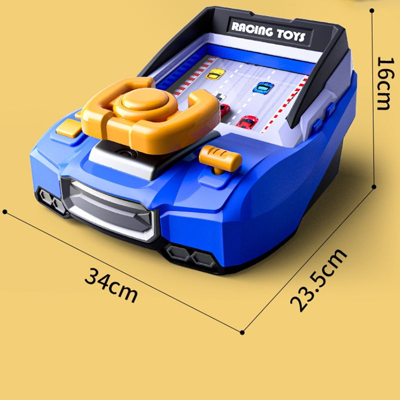 Children enjoy a colorful interactive racing game toy, developing focus, quick reflexes & hand-eye coordination.